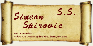 Simeon Špirović vizit kartica